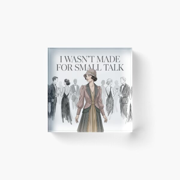 Item preview, I Wasn’t Made for Small Talk – Introvert Quote Design designed and sold by Quiet Mode Studio.