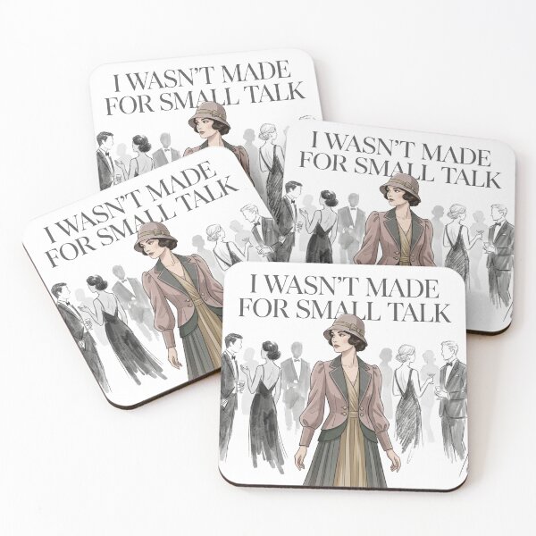 Item preview, I Wasn’t Made for Small Talk – Introvert Quote Design designed and sold by Quiet Mode Studio.