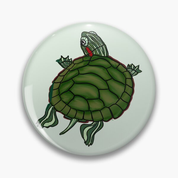 Item preview, Red eared slider turtle  designed and sold by Ember-and-Ivy.