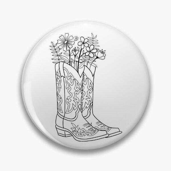 Item preview, Flower Cowboy Boots designed and sold by ren designs.
