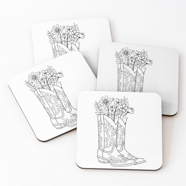 Item preview, Flower Cowboy Boots designed and sold by ren designs.
