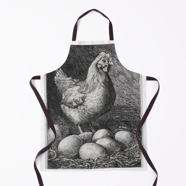 Item preview, Vintage Chicken With Eggs Engraving Farm Nature Illustration designed and sold by VISO-art.