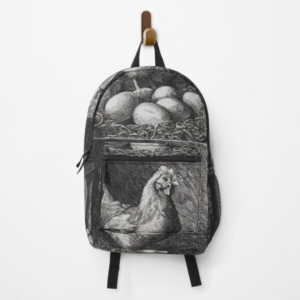 Item preview, Vintage Chicken With Eggs Engraving Farm Nature Illustration designed and sold by VISO-art.