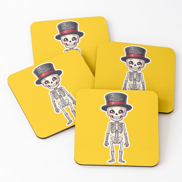 Item preview, Cute Kawaii Skeleton in Dapper Top Hat designed and sold by Pure Craft.
