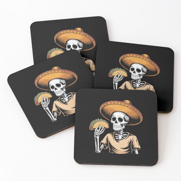 Item preview, Funny Skeleton Eating Tacos Cinco De Mayo Fiesta Party Vibes designed and sold by ZACK ART.