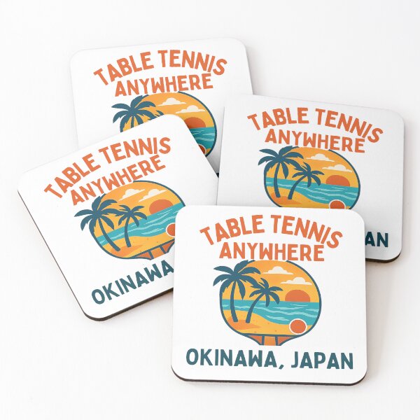 Item preview, Okinawa Japan Table Tennis Anywhere Retro Beach Ping Pong Paddle designed and sold by OhMyPingCo.