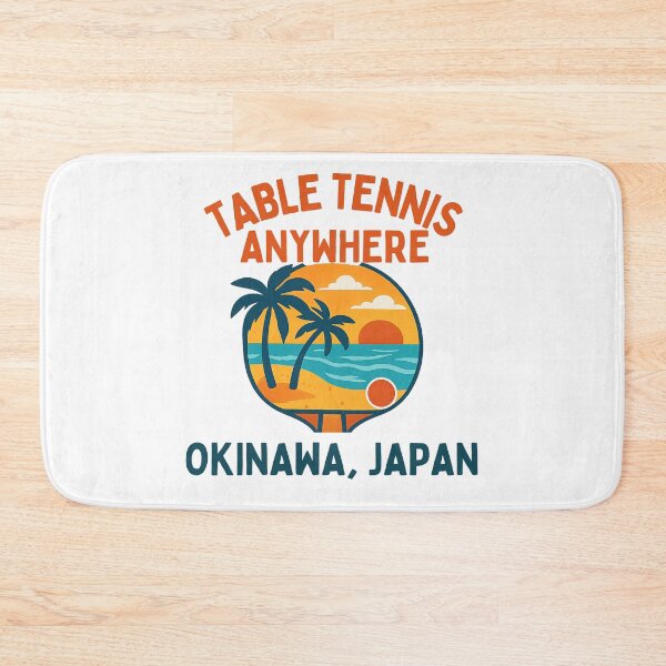 Item preview, Okinawa Japan Table Tennis Anywhere Retro Beach Ping Pong Paddle designed and sold by OhMyPingCo.