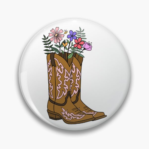 Item preview, Colorful Western Cowgirl Boots with Flowers designed and sold by ren designs.