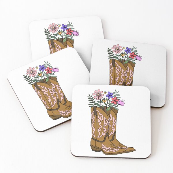 Item preview, Colorful Western Cowgirl Boots with Flowers designed and sold by ren designs.