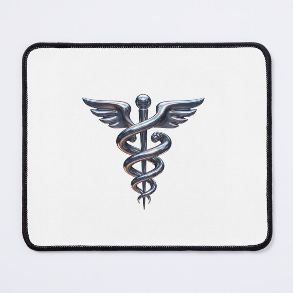 Item preview, Medical Caduceus Symbol – Modern Metallic Healthcare Design designed and sold by RTchopy.