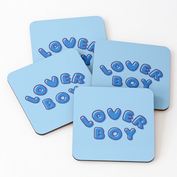 Item preview, Lover Boy Cute Typography – Soft Romantic Aesthetic Blue Text Design designed and sold by TheStephanieRome.