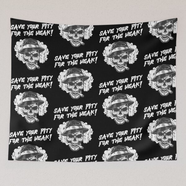 Item preview, Save Your Pity For the Weak Skull Skeleton Dark Gothic Design designed and sold by KAWKAW-DRHM.
