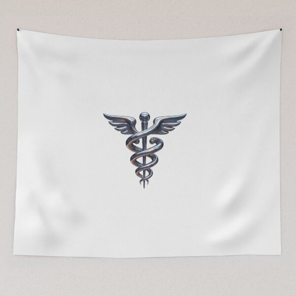 Item preview, Medical Caduceus Symbol – Modern Metallic Healthcare Design designed and sold by RTchopy.