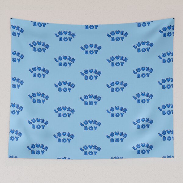 Item preview, Lover Boy Cute Typography – Soft Romantic Aesthetic Blue Text Design designed and sold by TheStephanieRome.