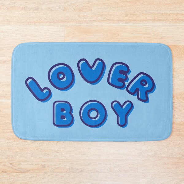 Item preview, Lover Boy Cute Typography – Soft Romantic Aesthetic Blue Text Design designed and sold by TheStephanieRome.