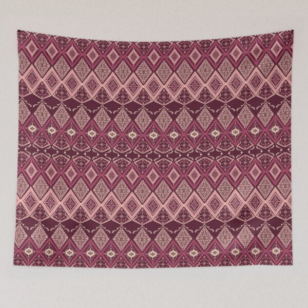 Item preview, Elegant Pink Tribal Ikat Pattern with Geometric Ethnic Motifs designed and sold by PearlAndJade.