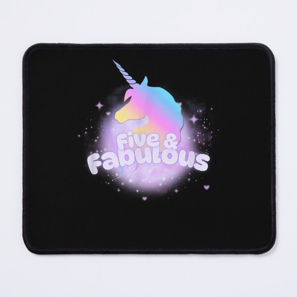 Item preview, Five And Fabulous Unicorn Pastel Rainbow Mystical Birthday Girl designed and sold by KAWKAW-DRHM.
