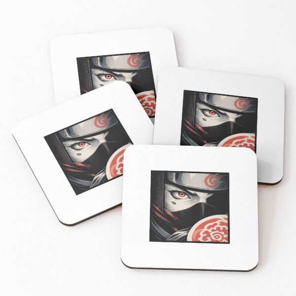 Item preview, Red Eye Ninja Close-Up Art | Dark Anime Mask Aesthetic | Minimal Shinobi Power Design designed and sold by PublicNetwork.