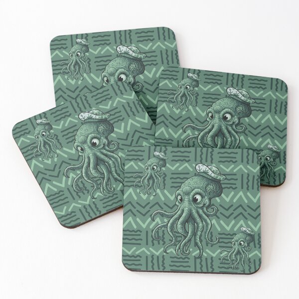 Item preview, Cthulhu with mystical motifs - Bogolan Mandala style designed and sold by Wolagno.
