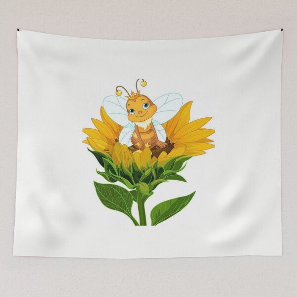 Item preview, Queen Bee on Sunflower – Golden Summer Vibes designed and sold by HALYNA070824.