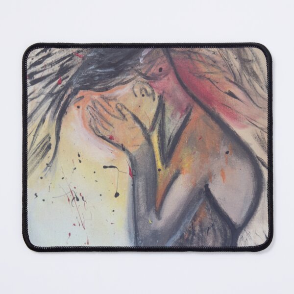 Item preview, Silent Battle – Abstract Emotional Expression Art Print designed and sold by GCteez.