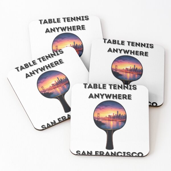 Item preview, San Francisco Table Tennis Anywhere Golden Gate Bridge Sunset Skyline Ping Pong Gift designed and sold by OhMyPingCo.