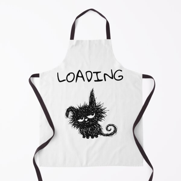 Item preview, Funny Black Cat – Loading Mood | Doodle Cat Meme designed and sold by moodiecatshop.