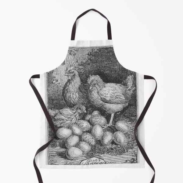 Item preview, Vintage Chicken With Eggs Engraving Farm Nature Illustration designed and sold by VISO-art.