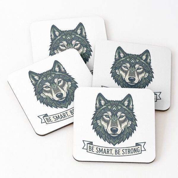 Item preview, Wolf Spirit - Be Smart Be Strong Motivational Art designed and sold by Arts-empire.