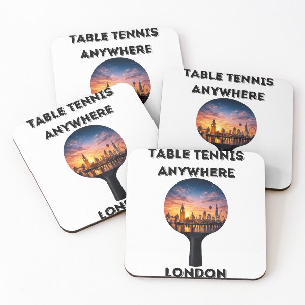 Item preview, London Table Tennis Anywhere Skyline Sunset Ping Pong Paddle UK designed and sold by OhMyPingCo.