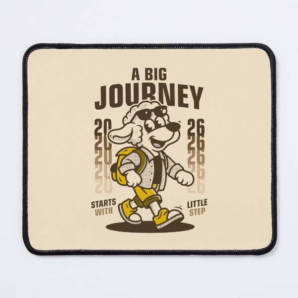 Item preview, A Big Journey Starts With Little Step Sheep Cartoon Vintage Motivation Design designed and sold by adipra.