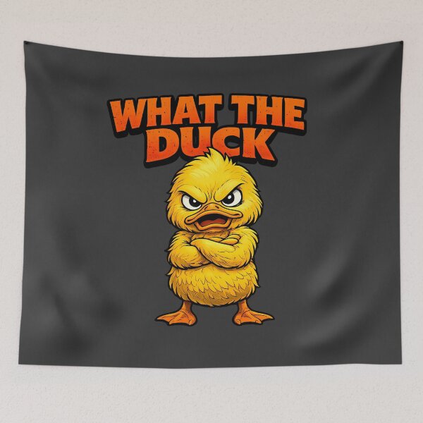 Item preview, What The Duck Funny Angry Duck Cartoon – Sarcastic Meme Animal Design designed and sold by AuraloomAtelier.