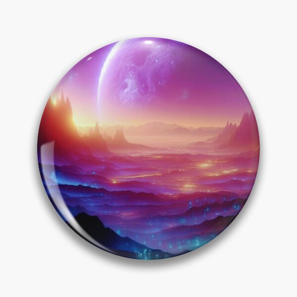 Item preview, Cosmic Neon Landscape with Glowing Alien Fantasy Light designed and sold by FotoworldEdel.