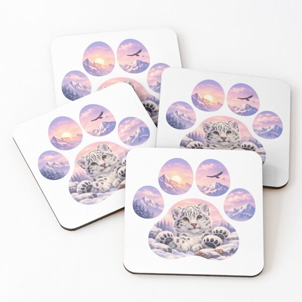 Item preview, Cute Snow Leopard Paw Mountain Design designed and sold by Gezonde-Voeding.