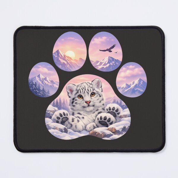 Item preview, Cute Snow Leopard Paw Mountain Design designed and sold by Gezonde-Voeding.