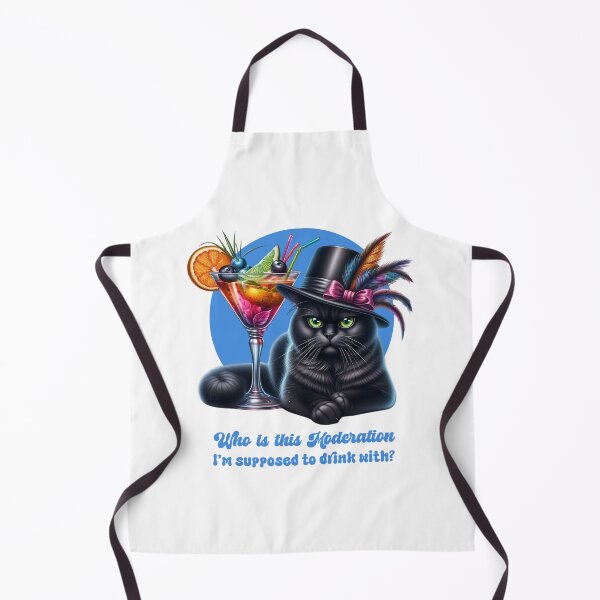 Item preview, Cat Cocktail Humor Moderation Meme designed and sold by MoodCatClubCo.