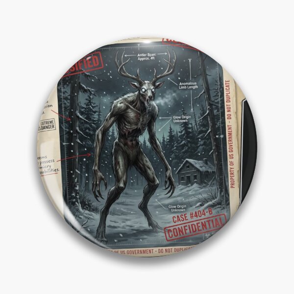 Item preview, Wendigo Classified File – Cryptid Case #404-B | Horror Creature Secret File Street Art designed and sold by PLUSHIWORLDtm.