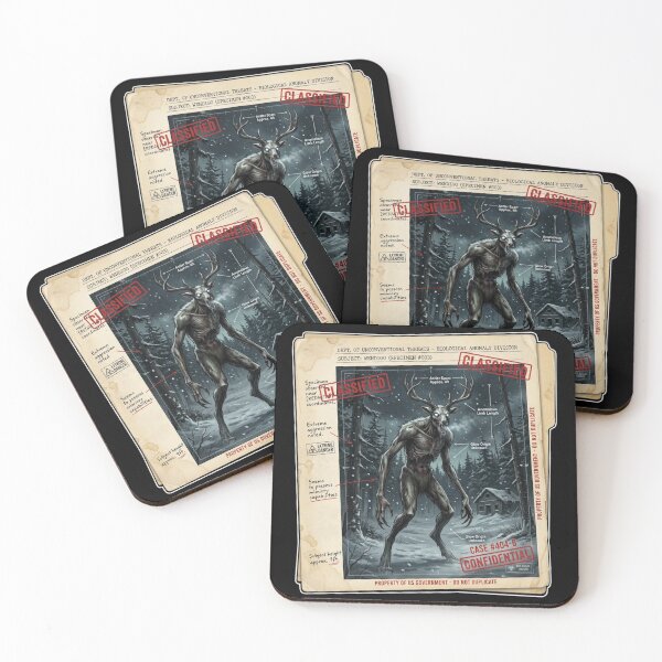 Item preview, Wendigo Classified File – Cryptid Case #404-B | Horror Creature Secret File Street Art designed and sold by PLUSHIWORLDtm.