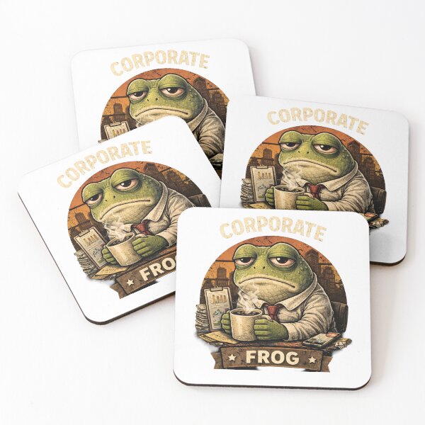 Item preview, Corporate Frog Funny Office Humor Burnout Existential Dread Shirt designed and sold by Hoffmann-Shop.