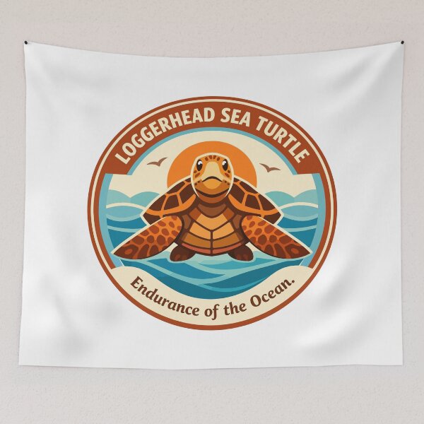 Item preview, Loggerhead Turtle Ocean Endurance Emblem designed and sold by WildlifeInc.