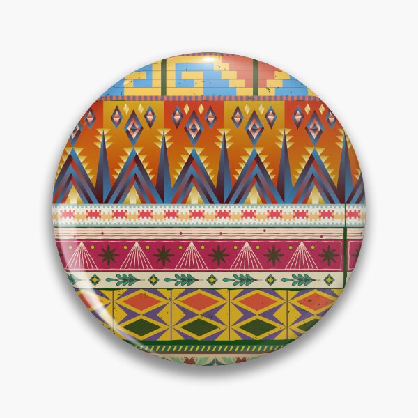 Item preview, Bold Folk Geometric Pattern with Ornamental Tribal Shapes | Vintage Ethnic Seamless designed and sold by SWETA HALDER.