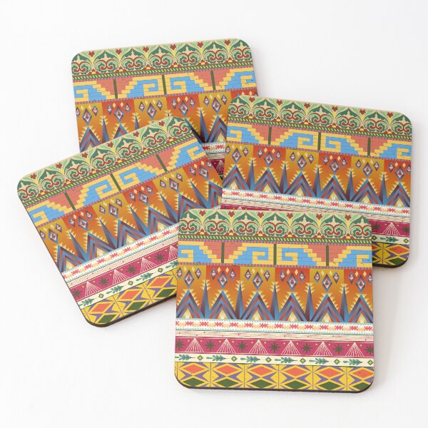 Item preview, Bold Folk Geometric Pattern with Ornamental Tribal Shapes | Vintage Ethnic Seamless designed and sold by SWETA HALDER.