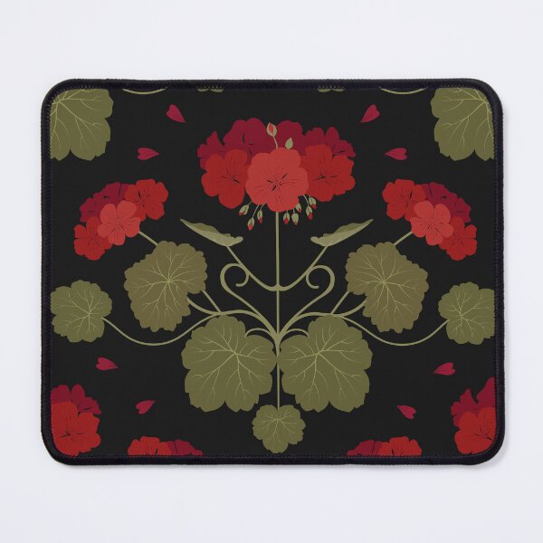 Item preview, Vintage Red Geranium Botanical Pattern designed and sold by Avisnanna.