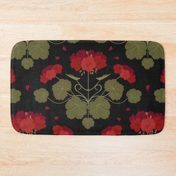 Item preview, Vintage Red Geranium Botanical Pattern designed and sold by Avisnanna.