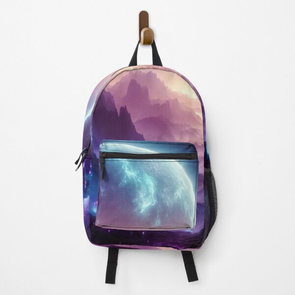Item preview, Surreal Cosmic Landscape with Twin Moons and Glowing Fantasy Light designed and sold by FotoworldEdel.
