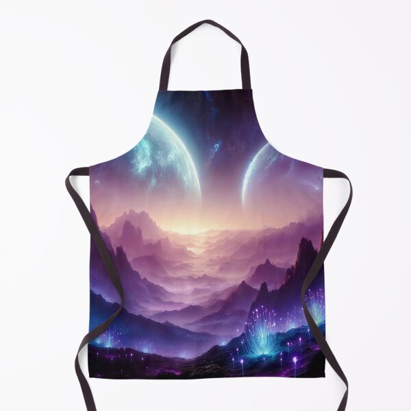 Item preview, Surreal Cosmic Landscape with Twin Moons and Glowing Fantasy Light designed and sold by FotoworldEdel.