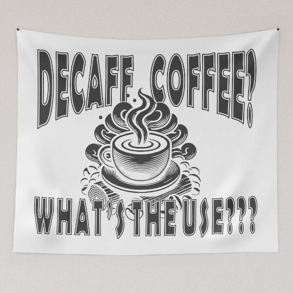 Item preview, Funny Anti‑Decaf Design – Vintage Coffee Cup for Light Colors designed and sold by White Buffalo Art.