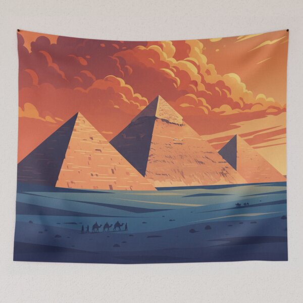 Item preview, Pyramids of Giza at Dramatic Sunset designed and sold by HeyHas.