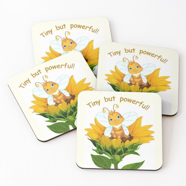 Item preview, Mighty Little Bee - 'Tiny but powerful' Art Print designed and sold by HALYNA070824.