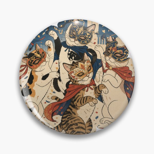 Item preview, Venetian Carnival cats designed and sold by ItalyWithAmore.
